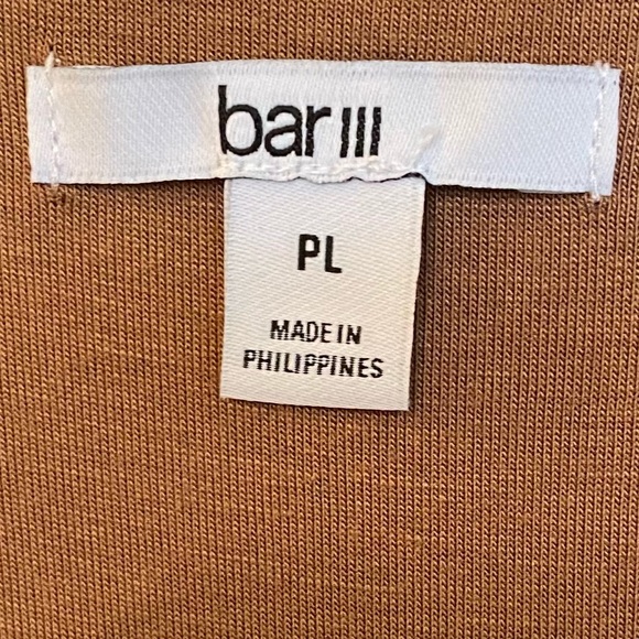 SOLD - Bar III Womens Chocolate Brown Long Sleeve V-Neck Jersey Dress (NWT) LP - Picture 7 of 10